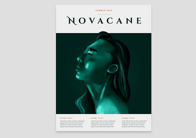 Novacane Magazine branding design illustration magazine portrait portrait art poster poster design procreate texture typography