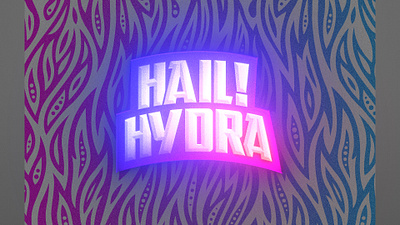 Hail Hydra Outrun badge logo type typography vector
