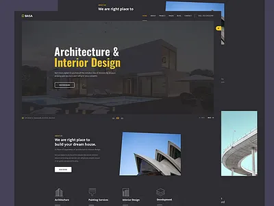 Architecture & Interior PSD Template architecture design business company corporate creative ui ux