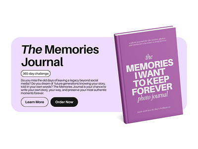 The Memories Journal book book design branding design journal