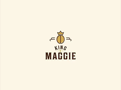 KING & MAGGIE best coffe logo design illustrator logo logos monogram pictogram typography vintage vintage logo