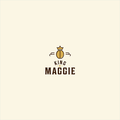 KING & MAGGIE best coffe logo design illustrator logo logos monogram pictogram typography vintage vintage logo