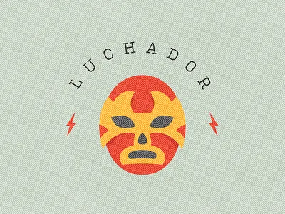 Luchador avatar avatars character grit half tone icon illustration illustrator lightening bolt lucha libre luchador mask mexican mexico print sticker texture vector wrestler wrestling