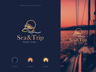 Logo Design boat boating concept creative dark design logo logodesign minimalism preview sea trip vector web design web mosaica