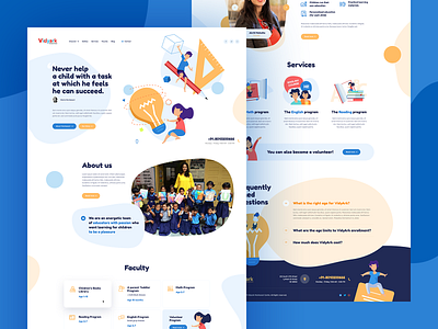 VidyArk Montessori School 📖 app design hero kids landingpage minimalist mockup montessori onepage redesign school theme ui ux web webdesign webdesigner website welcome wordpress