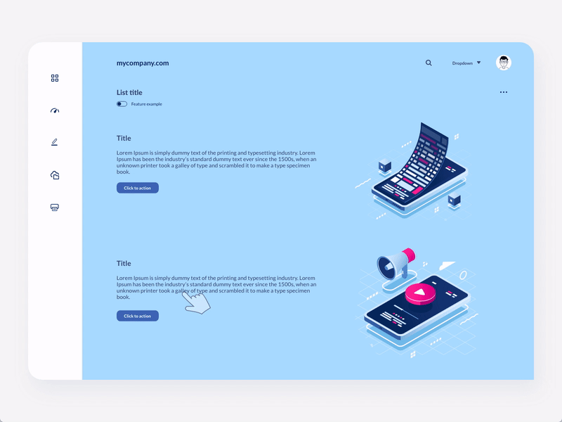 Case: multi level menu slider dashboard design interaction design management app menu design mobile app design ui ux design web design wireframes