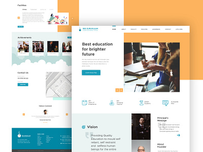 UI Design for a school adobexd design education redesign school ui userinterface webdesign website