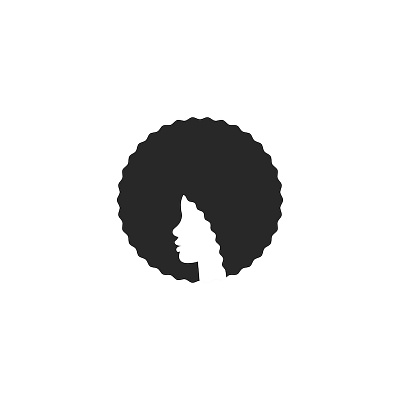 Head African American young woman with afro hairstyle logo african american afro afro hairstyle beauty app beauty logo branding design emblem hair salon head logo logo spa logo t shirt design woman logo young woman