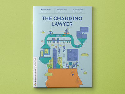 The Changing Lawyer Report editorial design illustration infographic lawyer report technology