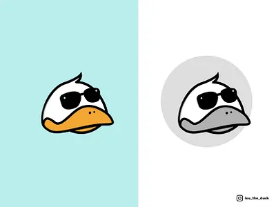 LOU THE DUCK animal animal art animal illustration animal logo artistic direction colors palette design duck illustration logo logodesign logotype minimal sunglasses ui vector