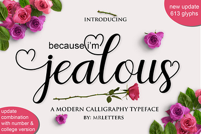 Jealous Script is a captivating font inspired by love and joy! advertising beautiful brand brushlettering bundle calligraphy callygraphy christmas design font fontbundles graphics illustration