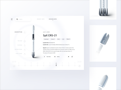 SpaceX App 10clouds 3d app ios mobile rocket spacex ui