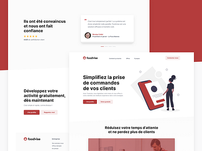 Foodvise - Website app bold clean experience flat food foodvise minimalist mockup red responsive sketch ui uidesign user interface web design webdesign website website concept website design