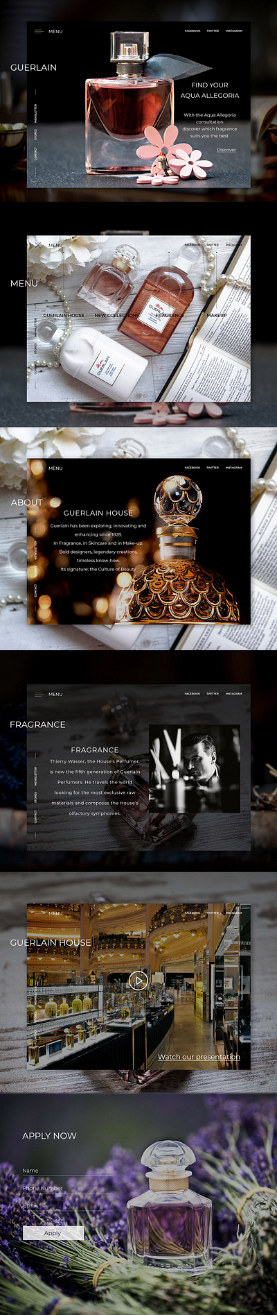 Guerlain house design dribble dribble shot graphicdesign logo parfum ui ux web webdesign