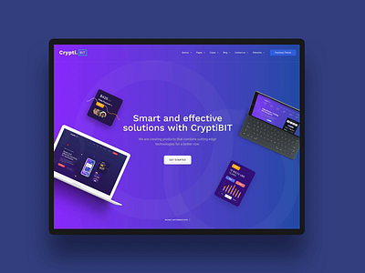 CryptiBIT animation bitcoin business corporate crypto crypto wallet interaction landing minimal theme themeforest ui ux web webdesign wordpress