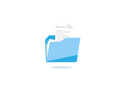 Folder icon for CVDesignR Pro blue cv cvdesignr education folder icon icon design identity illustration office vector