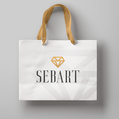 Sebart - Logo and mockup for jewelry company branding design flat icon illustrator logo minimal typography vector web