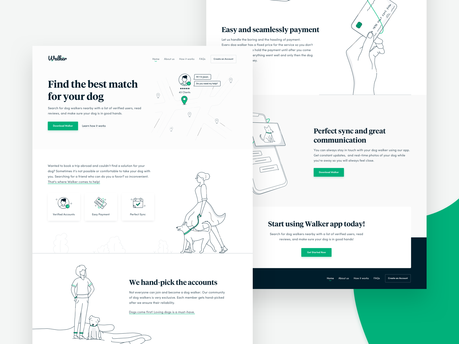 Example of Walker App - Homepage