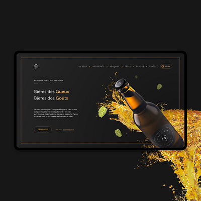 Les 2 Gueux beer design website