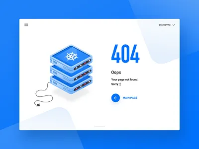 404 Error Page 404 404 page 503 blue clean ui docker illustration illustration design kubernetes material design oops web app web design