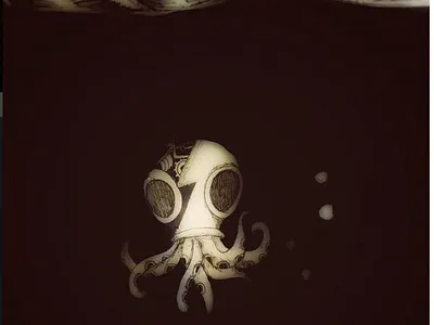 pulpo black and white character comic illustration ink ink and pen octopus