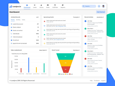 Lead pro crm dashboard app crm crm portal dashboard dashboard app dashboard ui design event dashboard layout mockup redesign ui ui ux uidesign uiux ux ux design web website