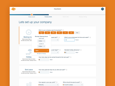 LoopHR - Onboarding design development figma form hr software input field onboarding product design progressbar responsive design signup software ui ux