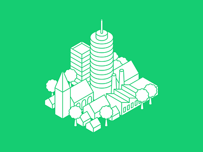 Cityscape illustration isometric vector