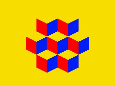 Color Cubes branding icon vector