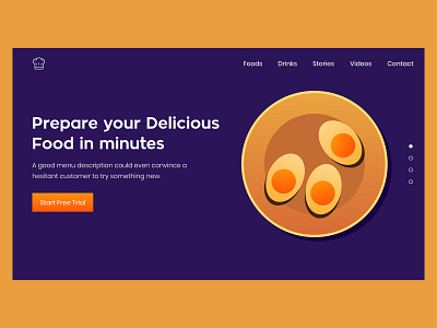 Food Preparation Website chennai colors delicious design food gradients hot icon illustraion landingpage logo minimal studio tasty typography ui