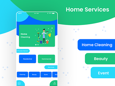 home service home services homepage mobile app online services app photoshop design ui design uxdesign xd design