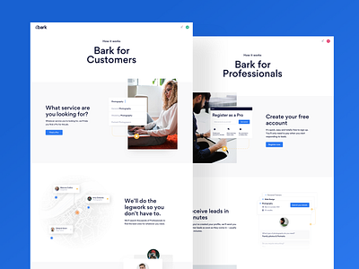 Bark — How it works branding clean design minimal mobile sketch typography ui ux web