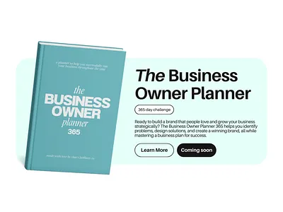 The Business Owner Planner book branding journal