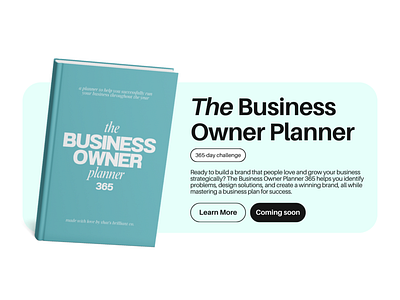 The Business Owner Planner book branding journal