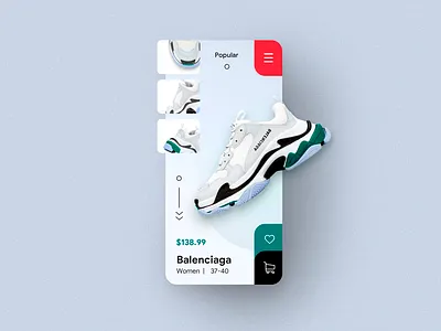 BALENCIAGA app app balenciaga design dribbble interaction interface typogaphy ui uiux uiuxdesign ux web