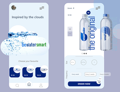 Smart Water App adobexd app app design clean ui minimal ux uxui