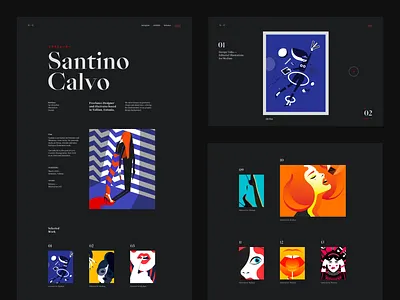 Santino Calvo — 02 illustration portfolio type ui web website