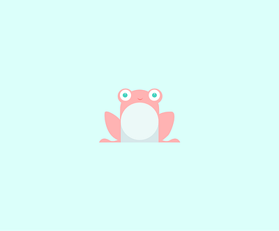 Frog 03 animal flat frog gradients illustration logo