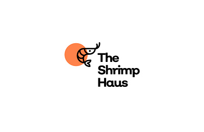 The Shrimp Haus Logo animal brand branding design haus icon logo logotype minimal sea seafood shrimp