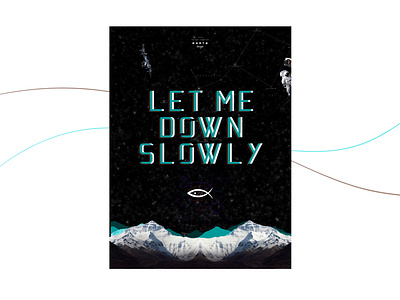 Let Me Down Slowly art design dribbble illustration invite logo planet procreate space stars