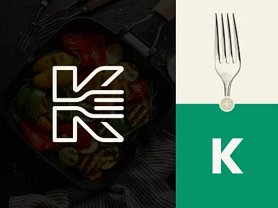 Kuisine Logo Design branding identity type brands logobranding lettermark clever inspiration logodesign creative ideas designer design logodesigner ui ux fastfood app klogo business illustration mobile print logo icon logos symbol logotype typograpy wordmark minimal food branddesign pizza monogram logomark mark restaurant fork coffee cafe shopping booking simple