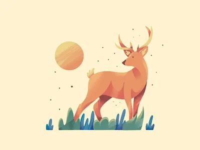Deer concept design graphic design icon illustration logo