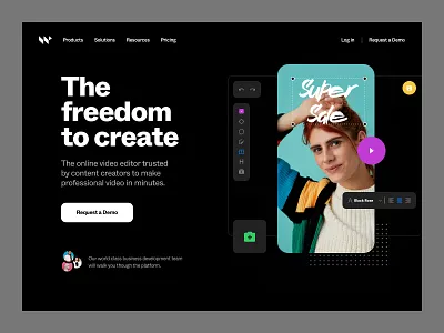 W - Hero Exploration app brand colors design design system editor style guide tool typography ui ui kit user experience user interface ux video web website