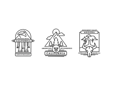 West Coast Badges badge design illustration illustrator vector