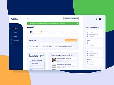 Archionline - Overview - Dashboard architecture blue colours dashboard design documents files homepage library ui ui design