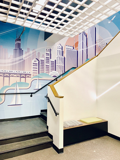 Chicago Mural design drawing illustration mural wacom