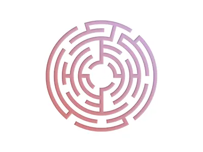 Maze Icon encryption glyph gradient icon icon design illustrator line minimal secure security vector