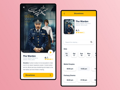 Cinema App adobe xd app clean design minimal ui ux