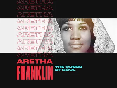 Aretha aretha franklin artist druk music portrait typography webdesign