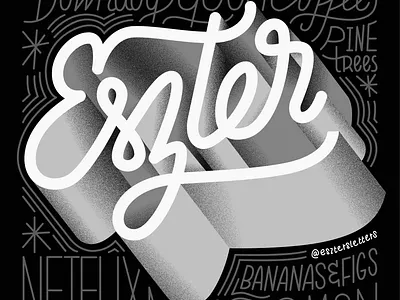 This is me banana black and white bw calligraphy cinema coffee cursive graffity handlettering handwriting lettering lettering art monoline movies netflix pines pinetree script typography yoga